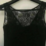 AQUA  Black Dress with Lace Bodice Size M Photo 6