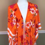 Steve Madden Women’s Beach Resortwear Floral Print Stripes Kimono Wrap Cover-Up Photo 1