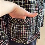 Buttons TOG Shop. Multi Color Plaid Blazer SZ 12 P W Pockets Black & Gold  Photo 3