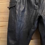 Vintage Merona Sport Sz Medium High Rise Black Leather Cargo Straight Leg Pants Photo 6