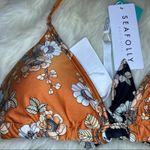 Seafolly  70s Retro Splendour Floral Triangle Bikini Top‎ Size 6 NWT Photo 6
