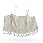 Jason Wu  Beige Linen Blend Crop Top with Beaded Hem 10 Photo 3