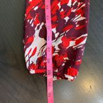 J.Crew  Womens L Tie Neck Blouse‎ Red Burgundy Abstract Print Office Church Photo 10