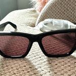 Quay Australia  No Apologies Angled Square Sunglasses NEW Black / Brown NIB Photo 4