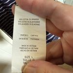 Motherhood  Womens Tank Top Navy Blue White Striped Ribbed Size‎ L Photo 5