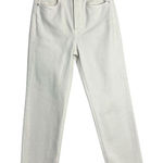 Frank & Eileen  Monaghan Jeans Women's 24 White Denim Mom Pants Raw Hem Photo 0