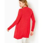Lilly Pulitzer  Leonette Cardigan Jewel Buttons Red Festive Holiday Medium NWT Photo 1