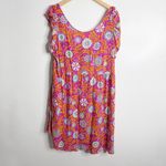 NWT Emily Wonder Pink Floral Print Tie Back Dress Sundress Multicolor Size 1X Photo 2