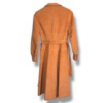 Vintage Samuel Robert Terracotta Orange Peach Suede Long Belted Coat Photo 11