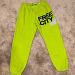 FreeCity Preppy Green Sweatpants Bird Logo Cotton French Terry Hopper Green Photo 4