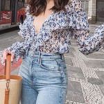 Majorelle NWOT  Mariel blouse Ruffle V-Neck Blouse Photo 0