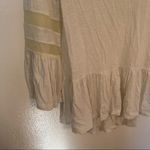 Abound  Ruffle Peplum Blouse Bell Sleeve White Mesh Photo 4