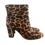 Diane Von Furstenberg  Glenda Leopard Calf Hair Heeled Booties 6.5 Photo 0