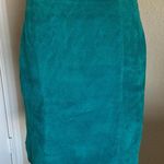 Vintage Teal Suede Leather Pencil Skirt Size undefined Photo 0