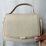 ZARA  Off White Embossed Flap Close Micro Mini Crossbody Bag Purse Photo 1