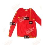 Faded Glory  Women XL Red Shimmer‎ Cable Knit Shirt Holiday Party Festive Casual Photo 5