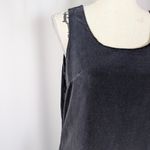 90s Vintage Velvet Sleeveless Mini Dress Solutions Black Size Medium Photo 9