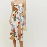 Reformation NWT  Juliette Dress Formosa White Yellow Red Blue Floral Midi Size 2 Photo 3