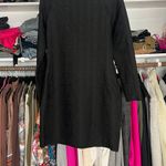 Reformation DEE waffle print sheer long sleeve bodycon mini little black dress L Photo 14