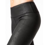 Alo Yoga High Waist Airbrush Legging Crackled Performance Leather Black XS Photo 1