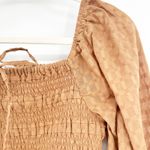 American Eagle  Womens Cottagecore Milkmaid Smocked Square Neck Crop Blouse Top M Photo 5