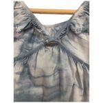 Billabong  Womens Medium Tie Dye Tank Top Scoop Neck Ruffle Strap A Line Blue Photo 5