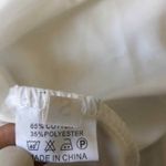 Pleated crochet cold shoulder tunic or mini dress Women’s Size S Small White Photo 5