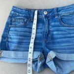American Eagle Hi-Rise Shortie Super Stretch dark wash jean shorts size 4 (28) Photo 5