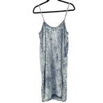 NWT Thread & Supply Acid Wash Carmel Midi Spaghetti Strap Slip Dress Medium Blue Photo 1