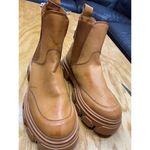 Farm Rio Women's Brown Leather Vegan Pull On Block Heel Chelsea Ankle Boots S2 Photo 0