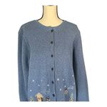 Bonworth Vintage Bon Worth Embroidered Winter Scene Sweater Cardigan. SZ. M Photo 1
