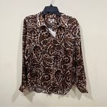 L'Agence NWT  Tyler Silk Printed Long Sleeve Blouse sizelarge button down blouse Photo 9