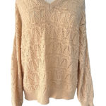 Willow & Clay  Mohair Pointelle Cream Sweater Lrg Coquette Soft Girl Cottagecore Photo 0
