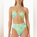 Faithfull the Brand  Arriba Bikini Top‎ in Galarosa Print Sz S Photo 1
