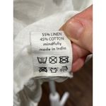 NYMÅNE White Linen Cotton Embroidered Puff Sleeve Tunic Dress Top S Photo 6