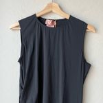 Amina Muaddi NEW Wolford  Black Ruched Stretch Jersey Sleeveless Mini‎ Dress M Photo 4