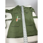 Newport News Womans Green Button Up Long Sleeve Military Jacket Size 6 Photo 4