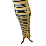 525 America Pink Snap Rib Dress Midi Yellow Size Medium Photo 3