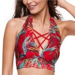 Victoria's Secret Vibrant Red and Blue Victoria Secret Date Push Up racerback bralette Photo 0
