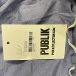 Light Blue Periwinkle Crop Shirt With Tie Size M Photo 1