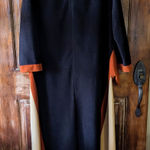 Vanity Fair Vtg Women’s  Size Large 16 Robe Housecoat Orange Black Velour Retro Photo 0