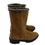 Sam Edelman * Tilden Boots Womens Size 5.5 Brown Suede Mid Calf Faux Fur Lining Photo 2