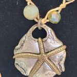 Bogo Beachy Necklace with Starfish Pendant Hoop Earrings Blue Photo 3