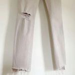 MOTHER Denim Stunner Zip Ankle Step Fray Distressed Skinny Jeans in Sand Size 26 $215 Photo 8