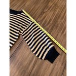 Beach Riot Ava Pullover Stripes Cropped Metallic Gold Acrylic lounge Sweater XL Photo 4