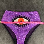Discount Universe Sequin Evil Eye Stretchy Bathing Suit Bottoms Size XL Purple Photo 5