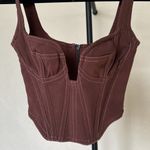 House Of CB House‎ of CB Mae Corset Top Brown NWOT size XS Photo 6