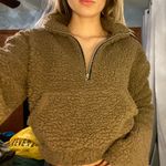Quarter Zip Pullover Brown Photo 0