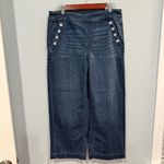Chico's  Wide Leg Pull On Crop Sailor Jeans Size 6 Photo 1