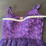 Women’s Purple Full Length Prom Party Quinceanera Dress Lace Appliqué Size 14 Photo 8